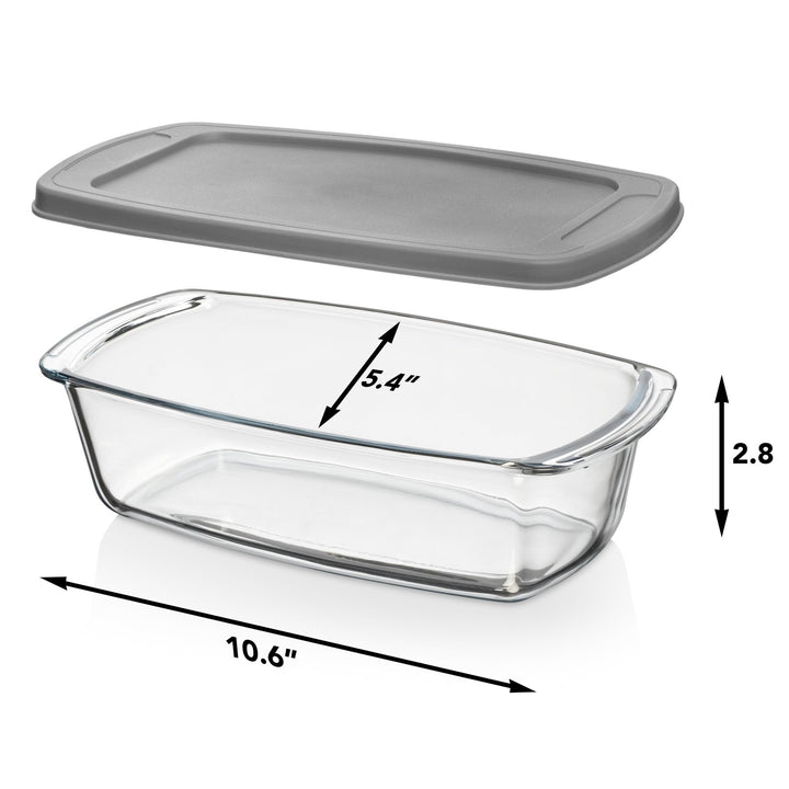 Loaf Pan Container (Set of 1) - 1set_GreyLoafPan
