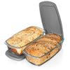 Set Of 2 Glass Loaf Pan Containers